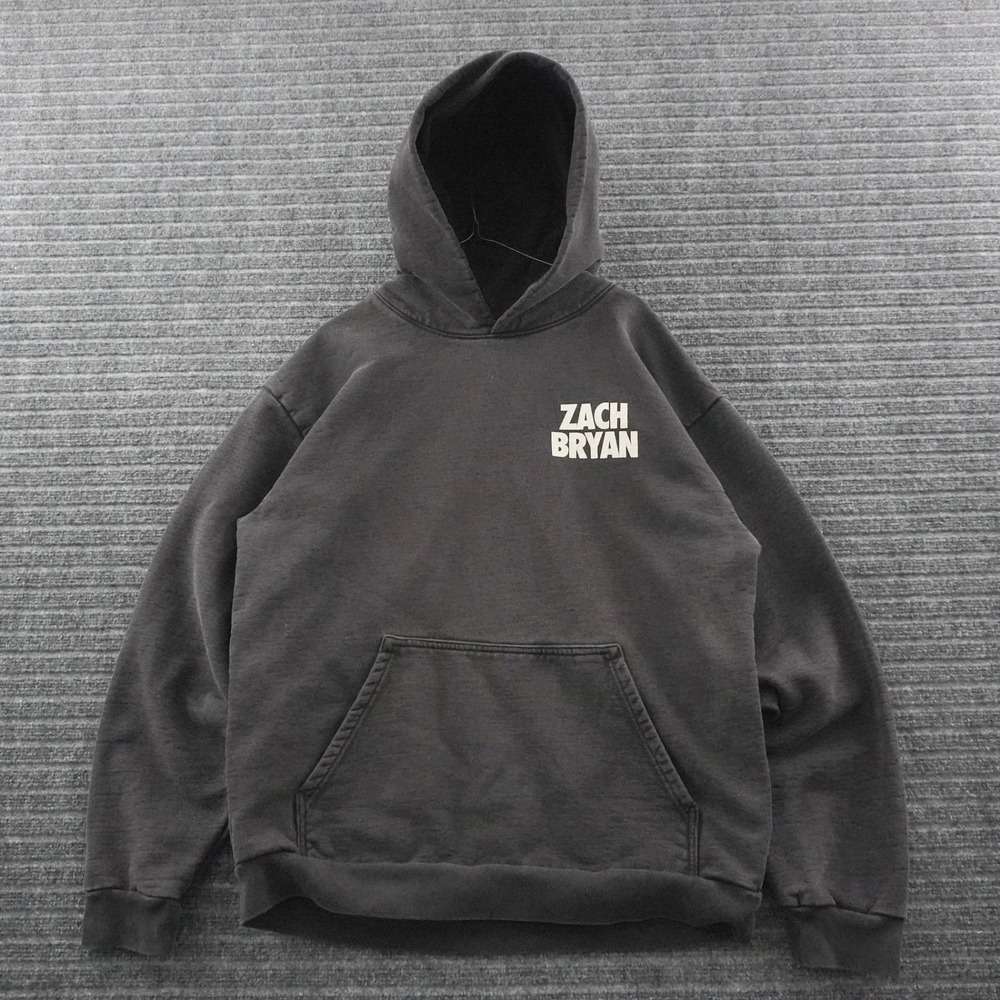 Zach Bryan Burn Burn Burnt Tour Hoodie Thick Mens XL Black Graphic Pullover